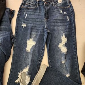 Distressed jeans